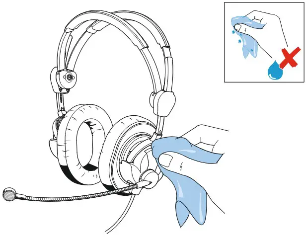 SENNHEISER HMD 27 Broadcast Headset - Cleaning