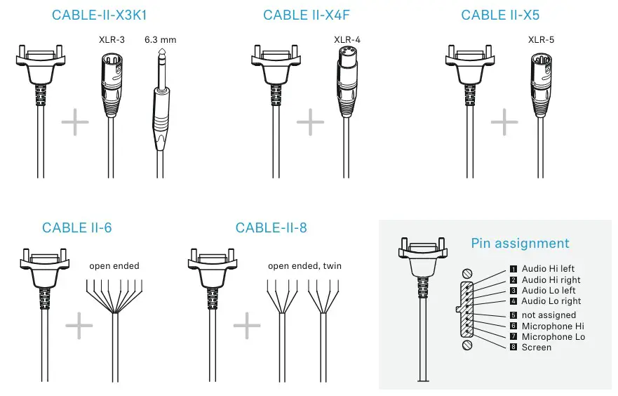SENNHEISER HMD 27 Broadcast Headset - cables