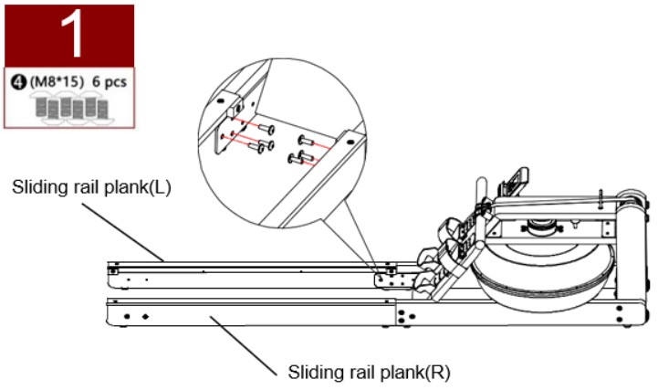 SENZ SPORTS R6000 Rowing Machine - Assembly 1