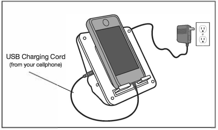 SERENE RF-200 Cell Phone Ringer or Flasher - Charging Your Cell Phone Using The Built-In use Port