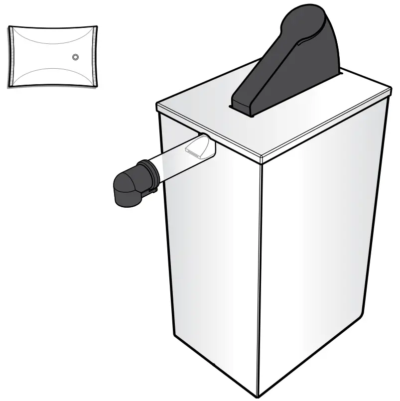 SERVER ESSENTIALS SE SS Server Express Pump Pouched Condiment Dispenser
