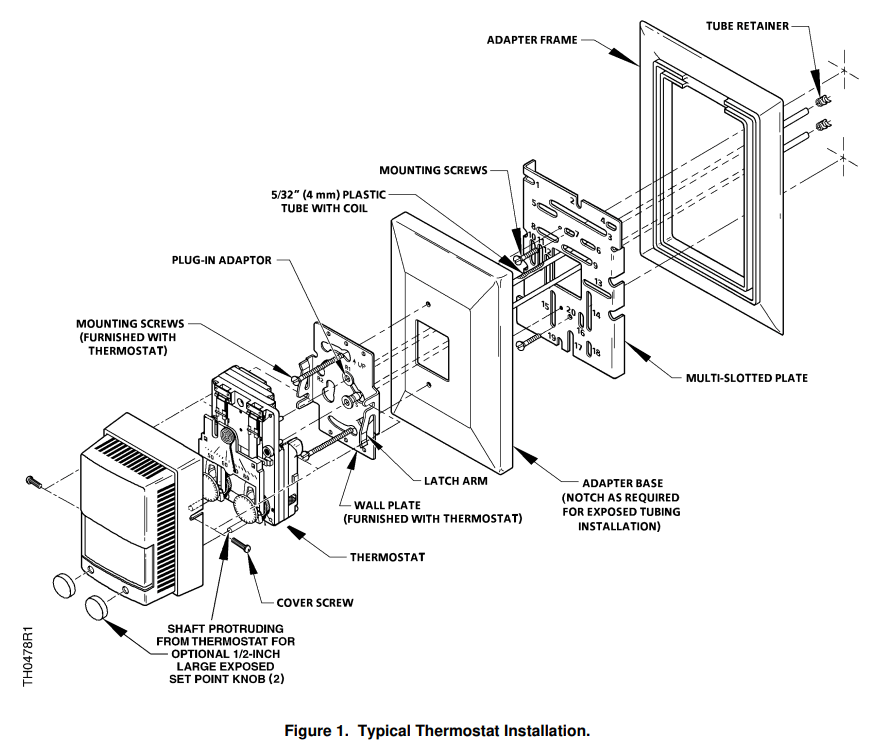 SIEMENS 129 140 Retrostat Kits for Honeywell D N or H C Thermostats - fig