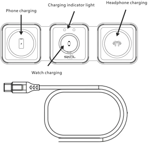 SKOL-W312-Wireless-Charger-Magnetic-Foldable-Magsafe-Charging-Pad-1