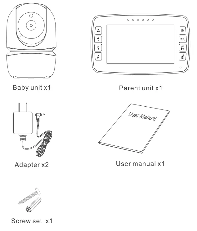 SM43A Digital Wireless Video Baby Monitor with 4 3 Inches Color Screen - fig