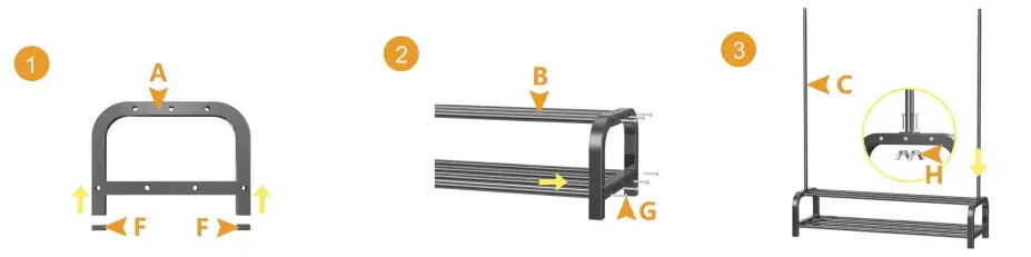 SMILOVII-Metal-Coat-Stand-Rack-Heavy-Duty-Clothes-Rail-fig-2