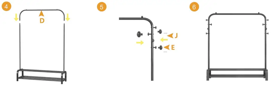 SMILOVII-Metal-Coat-Stand-Rack-Heavy-Duty-Clothes-Rail-fig-3