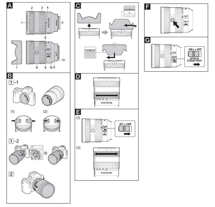 SONY SEL24105G FE 24-105 mm f-4 G OSS Camera Lens - fig