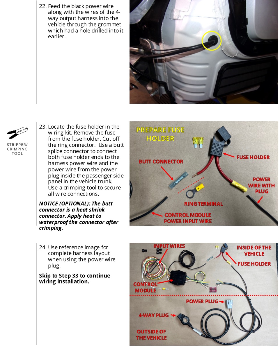 STEALTH HITCHES SHR09001 Rack Receiver Kit Box for Tesla Model 3 Hitch - INSTALL PASSIVE WIRING KIT 3