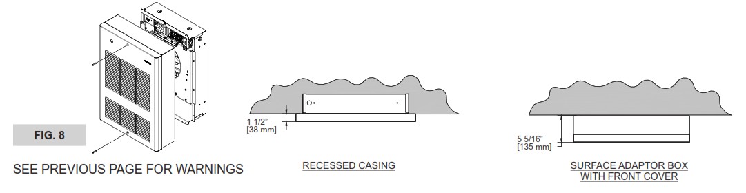 STELPRO AWF1501 AWF Series Wall Ceiling Aeroconvector - INSTALLATION 2