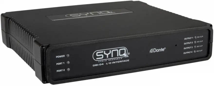 SYNQ DBI-04 Analog-Dante Network Audio Bridge