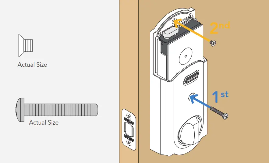 Schlage Connect Smart Deadbolt - Install the screws