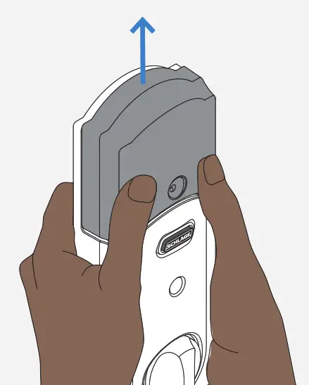 Schlage Connect Smart Deadbolt - Take off the battery cover