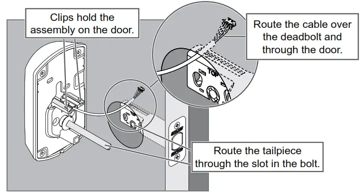 Schlage Control Smart Deadbolt BE467F - Install the outside assembly