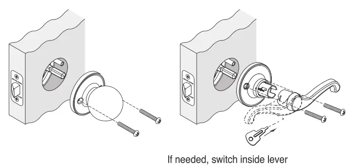 Schlage JH60-JH62 - Install Inside Knob - Lever