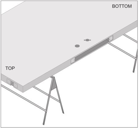Schlage LM9200 Series Lock Installation - Set the door on sawhorses with the top notch