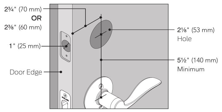 Schlage Touch Keyless Touchscreen Deadbolt Lock - Check door dimensions