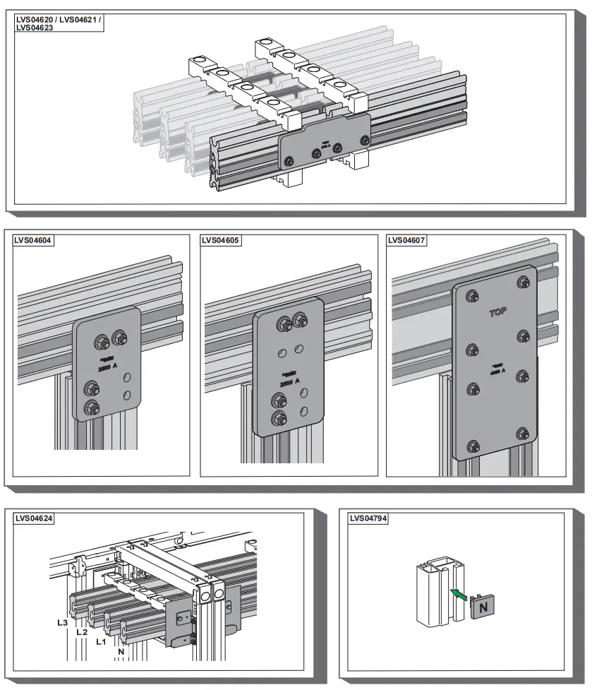 Schneider Electric LVS04662 Linergy Fixed Bracket Vertical Side Bars - fig 10
