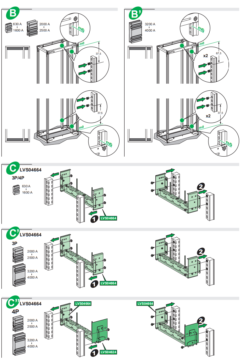 Schneider Electric LVS04662 Linergy Fixed Bracket Vertical Side Bars - fig 5