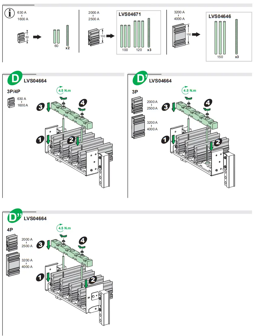 Schneider Electric LVS04662 Linergy Fixed Bracket Vertical Side Bars - fig 6