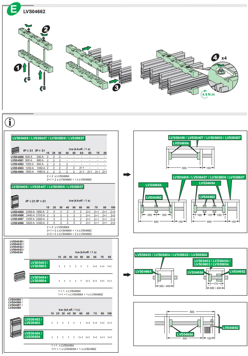 Schneider Electric LVS04662 Linergy Fixed Bracket Vertical Side Bars - fig 7