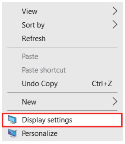 Display settings