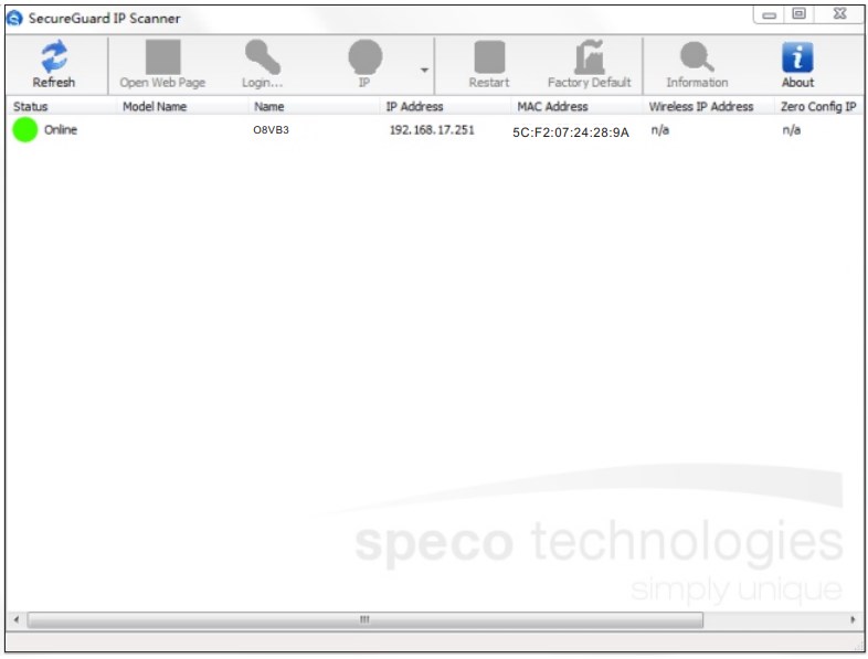 Web Login Camera