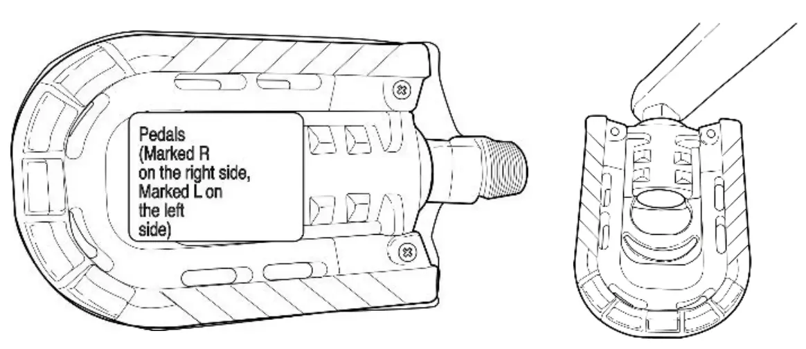 Attaching the pedals
