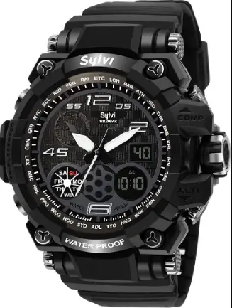Sylvi YD-1DG Digital Belt Black Big Dial Watch