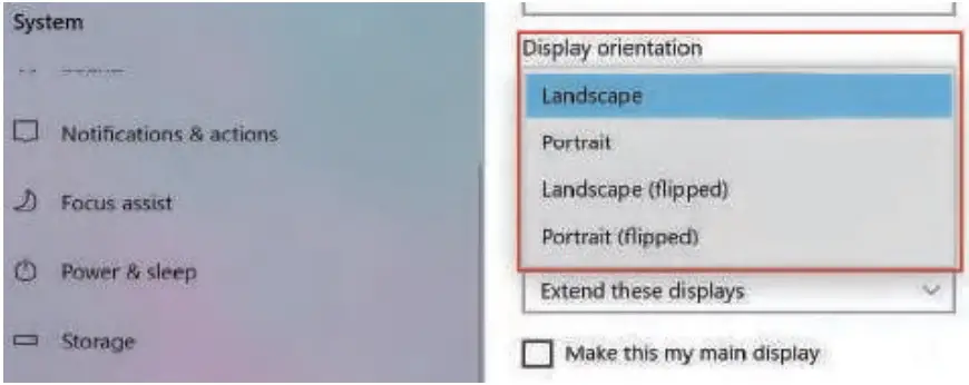 Display settings