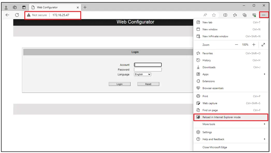Using IE Mode