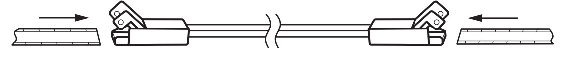 Open and  insert steip light ends.