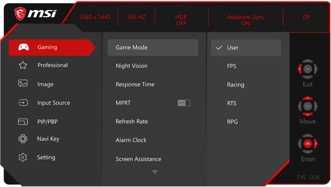 OSD Menus