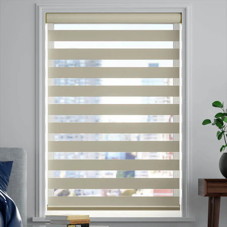 SelectBlinds Minimalist Series Light Filtering 'Zebra' Shades-product