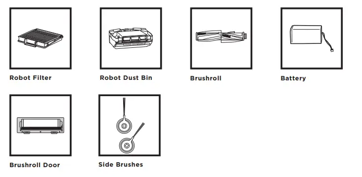 Shark 2500 Robot Vacuum - REPLACEMENT PARTS