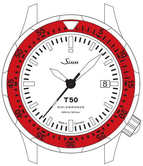 Sinn T50 Goldbronze Diving Watch - Figure 13