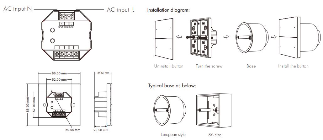 Skydance-Zigbee-3-0-WallMounted-Scene-Panel-fig-1