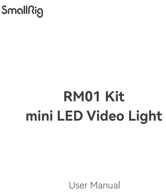 SmallRig RM01 Mini Video Video Light User Manual
