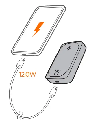 Spigen PH2100 Mag Wireless Portable Charger - Charging 2