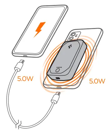 Spigen PH2100 Mag Wireless Portable Charger - Charging 3