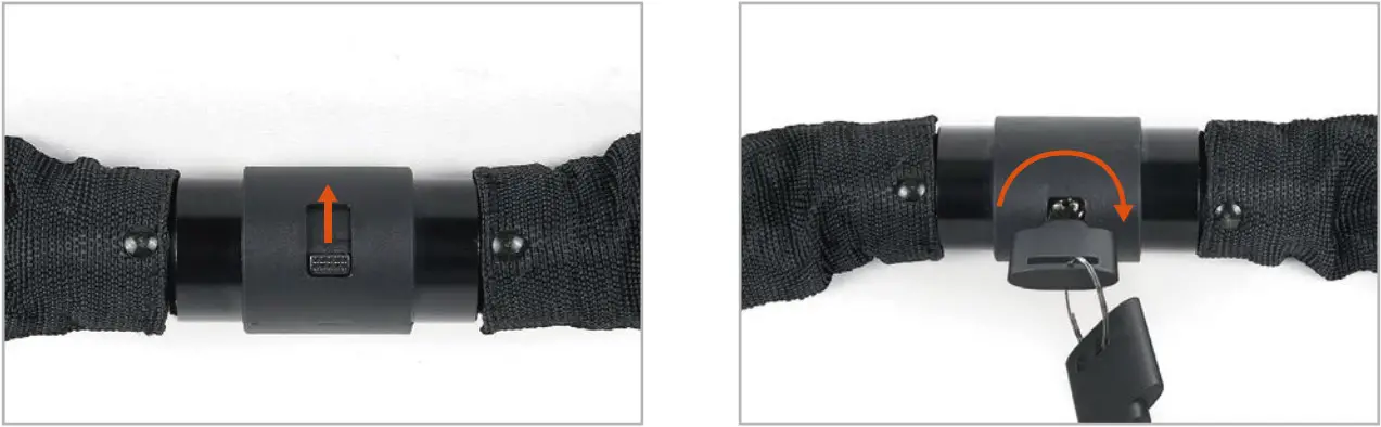 Sportneer 8MM Bike Lock Chain - Clockwise Direction