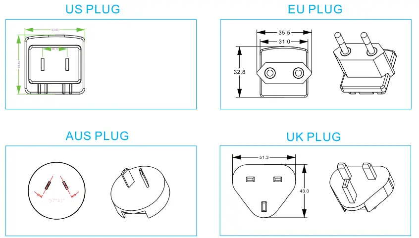 Starwell-Technology-E5-A3-B3-12W-Interchangeable-Power-Adapter-fig-5