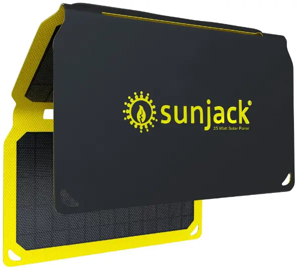 SunJack 25 Watt Foldable IP67 Waterproof ETFE Monocrystalline Solar Panel Charger