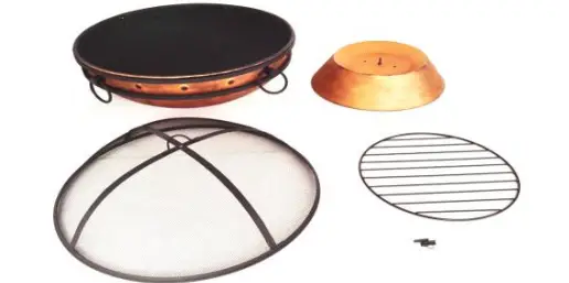 Sunnydaze DECOR NB-FFP30-Copper Copper Firebowl Fire Pit with Handles - Figure 3