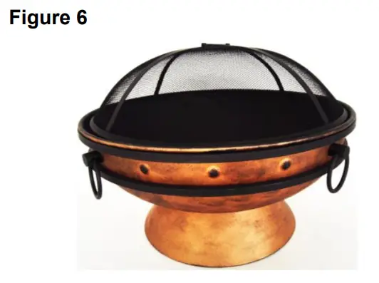 Sunnydaze DECOR NB-FFP30-Copper Copper Firebowl Fire Pit with Handles - Figure 5