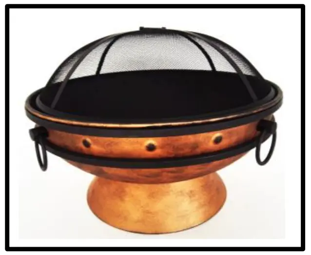 Sunnydaze DECOR NB-FFP30-Copper Copper Firebowl Fire Pit with Handles