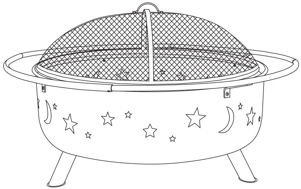Sunnydaze DECOR NB-SMS202 Large Cosmic Outdoor Fire Pit