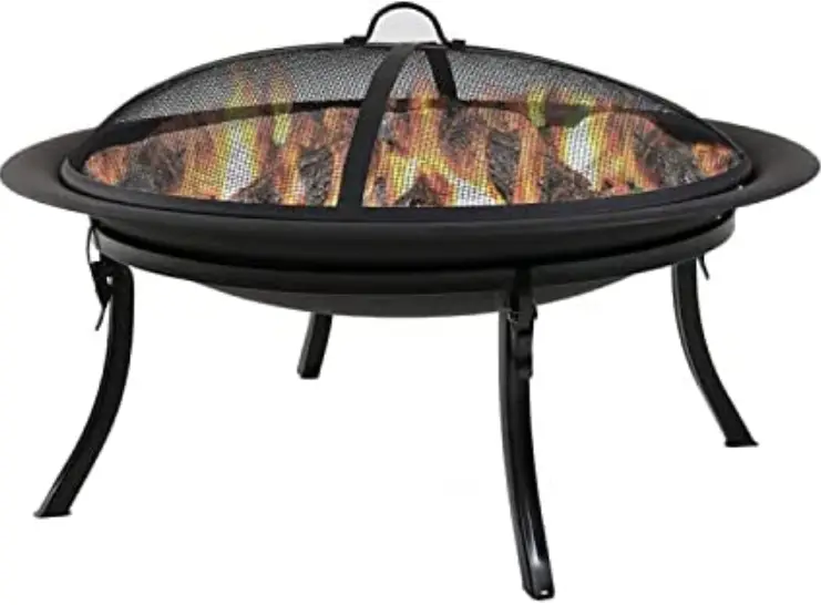 Sunnydaze-Decor-NB-CGO101 20-Inch-Black-Steel-Folding-Outdoor-Wood-Burning-Fire-Bowl-PRODUCT