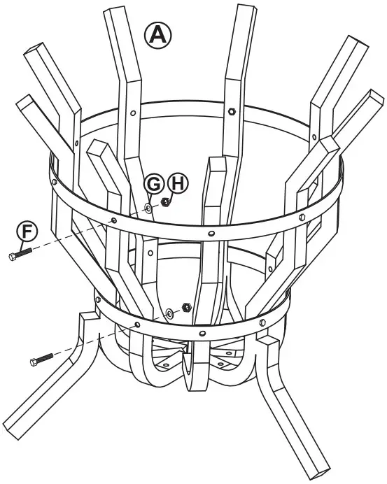 Sunnydaze Decor QX 182 Modern Fluted Log Holder - ASSEMBLY 2.