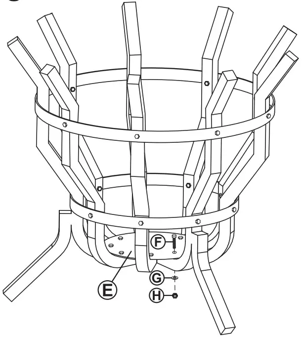 Sunnydaze Decor QX 182 Modern Fluted Log Holder - ASSEMBLY 3