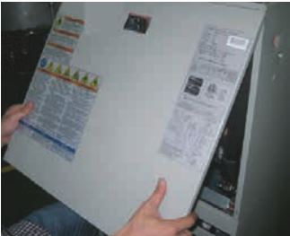 Supplementary Electric Heaters - Cover the upper access panel